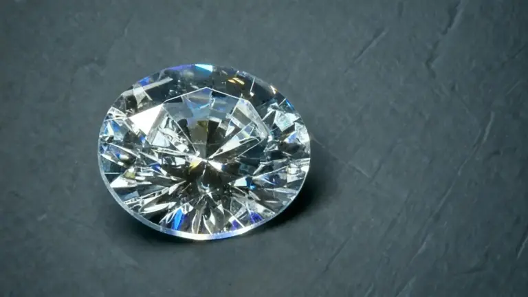 Zircone tagliato brillante su sfondo scuro