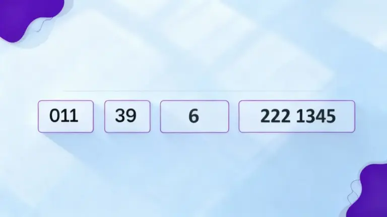 Sequenza numerica con prefisso internazionale 39 evidenziato su sfondo chiaro